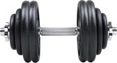 ScSPORTS® Dumbbell 30 kg - Korte halterstang met halterschijven - Gietijzer - 30 mm - Halterset - Gewichten