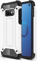 Samsung Galaxy S10E Hoesje Shock Proof Hybride Backcover Wit
