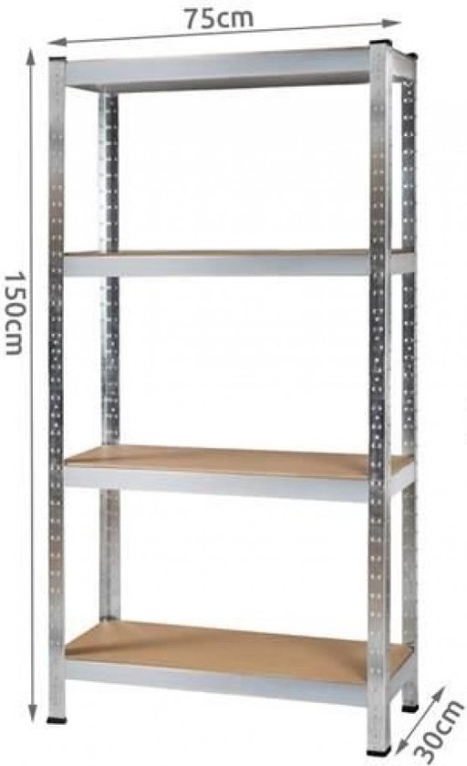 Boltless - rack de stockage - établi - acier galvanisé - 150x75x30