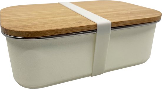 Smikkels - Boîte à pain Lunchbox en acier inoxydable - 900ml - Blanc doux