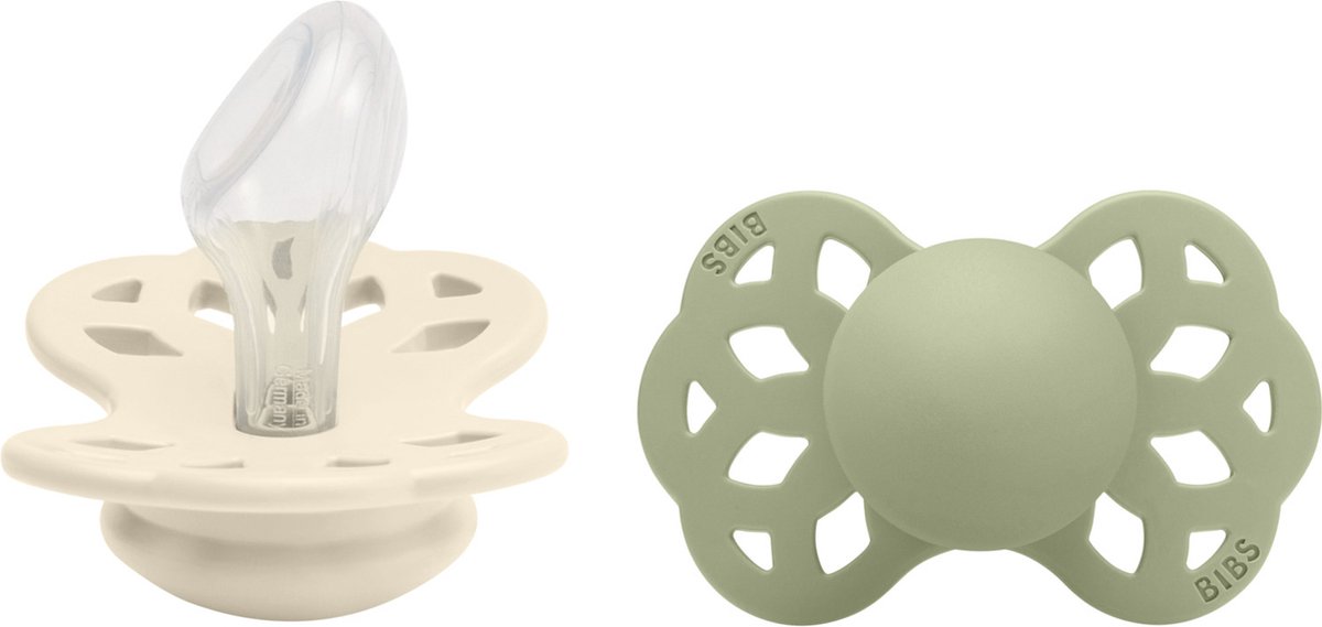 Goedkoopste BIBS Infinity Anatomical 2 pack Ivory/Sage