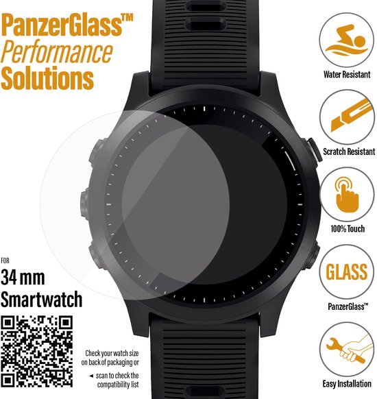 PanzerGlass Serie - Gehard Glasbescherming voor Galaxy Watch 3 - 34mm - Transparant - Krassen Bescherming