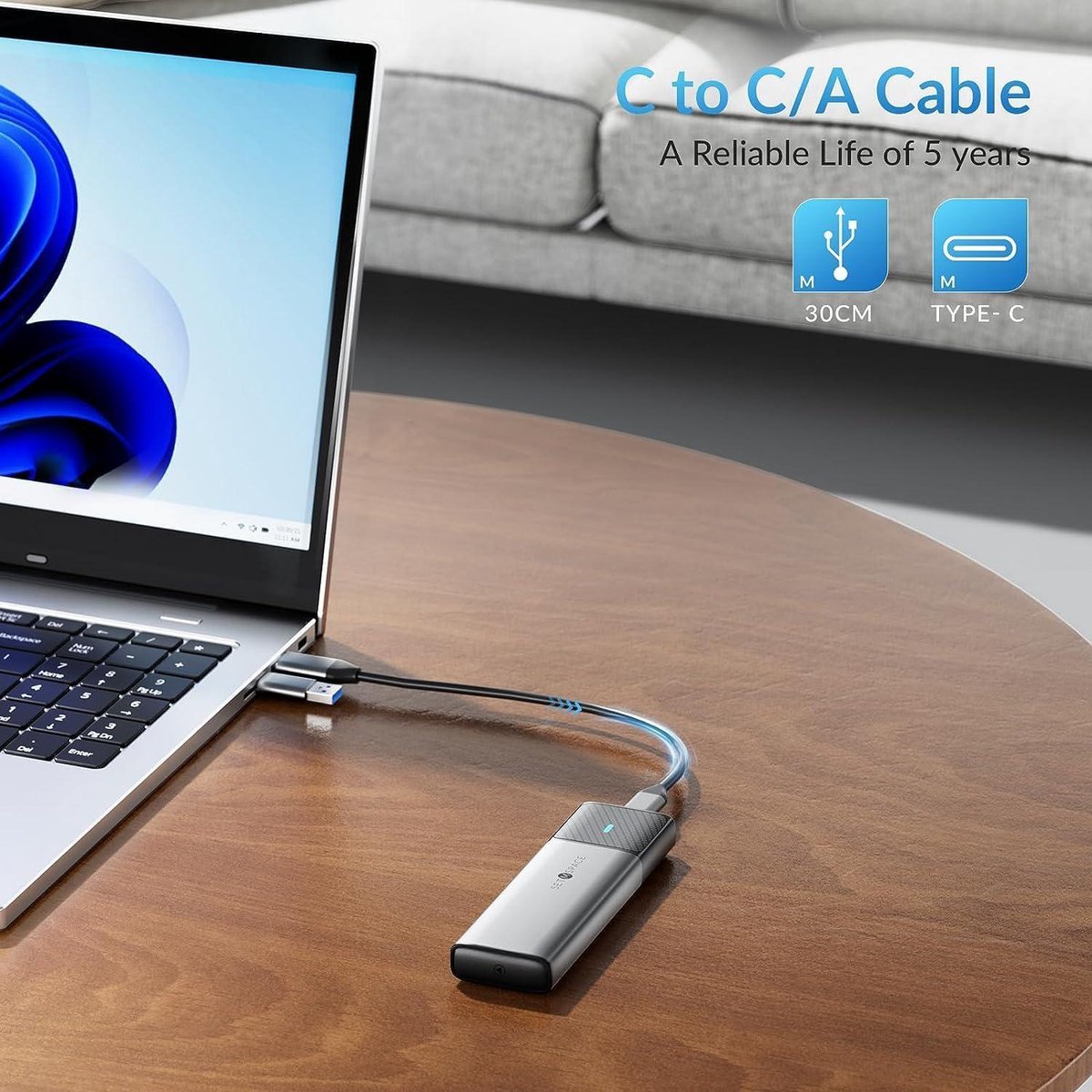 M2 SSD-behuizing [NVMe & SATA], M2 USB-adapter voor M-Key en B&M-Key