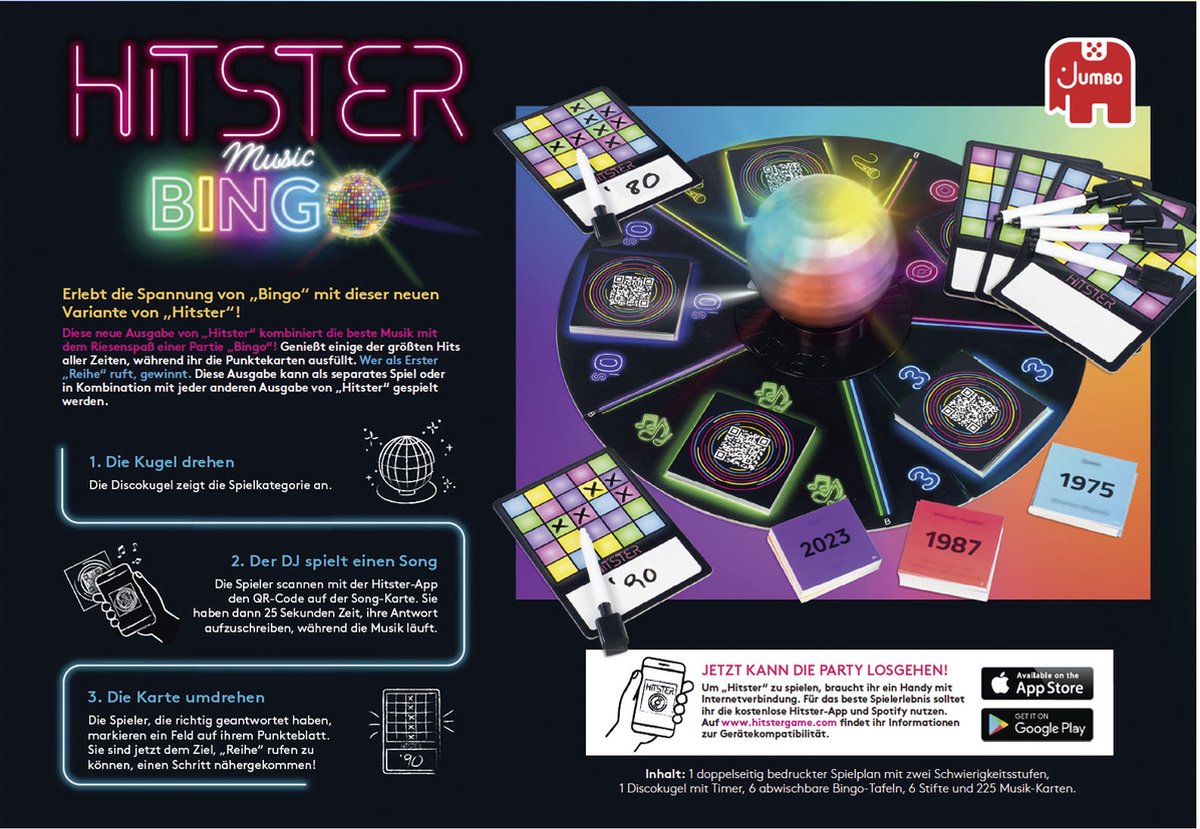 Jumbo - Hitster Bingo - Duitstalige variant — cadeau in Partyspellen - foto 7