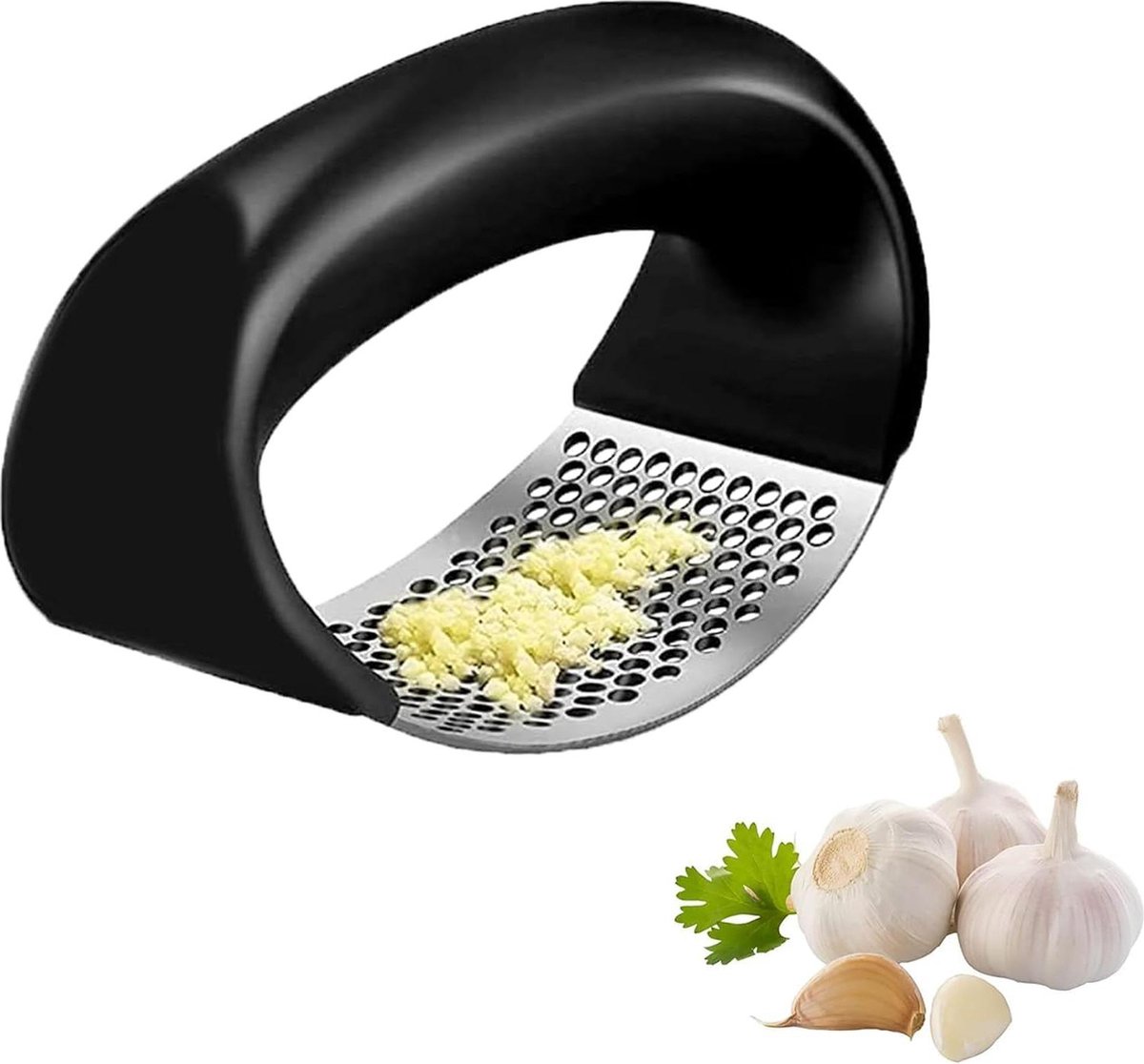 Knoflookpers Roestvrijstalen Rocker Metalen Hakmolen Wasbare Breker Keuken Chopper Keuken Spul Keuken Gadgets