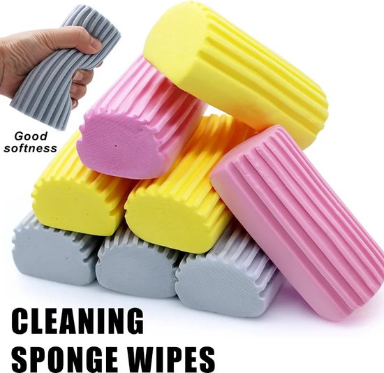 Foto: 2x viscose sponzen schoonmaaksponzen 16 cm streeploos resultaat huishoudelijke producten huishouden schoonmaken afwassen