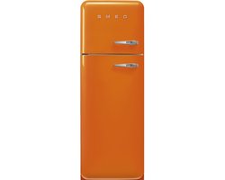 Smeg FAB30LOR5 - Koel- en vriescombinatie - Scharnier links - Oranje
