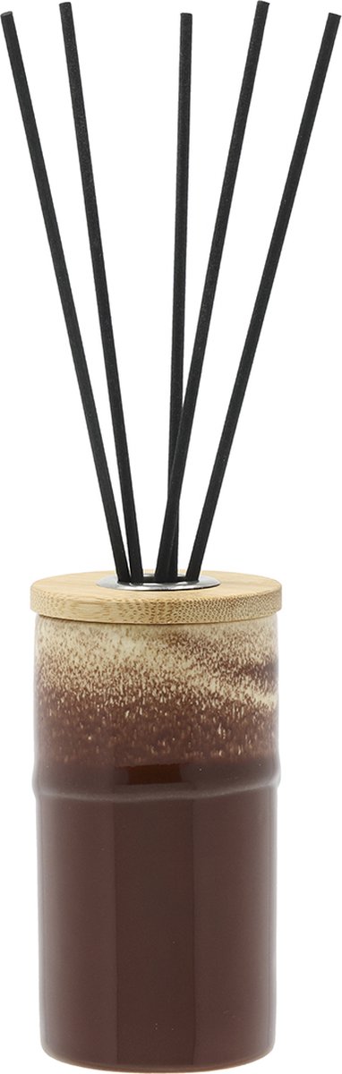 Goedkoopste Villa Collection Iris Woody Eucalyptus Geurolie Dia 5,5 x 10,5 cm Bruin/Crème