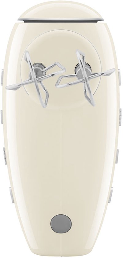 SMEG HMF01CREU Handmixer - 250W - 9 Snelheden - Turbofunctie - LED Display - Inclusief 6 RVS Gardes & Deeghaken - '50s Style - Crème