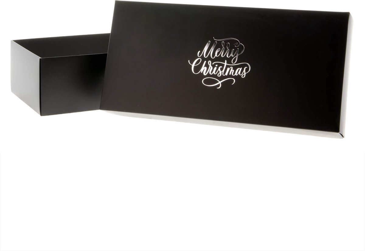 20x Kerst Geschenkdoos Zwart 355x168x94mm