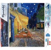 Figured'Art Diamond Painting set Volwassenen 40x50 cm Van Gogh Terras Café - 5D DIY Art full drill vierkante diamant - Opgerold canvas