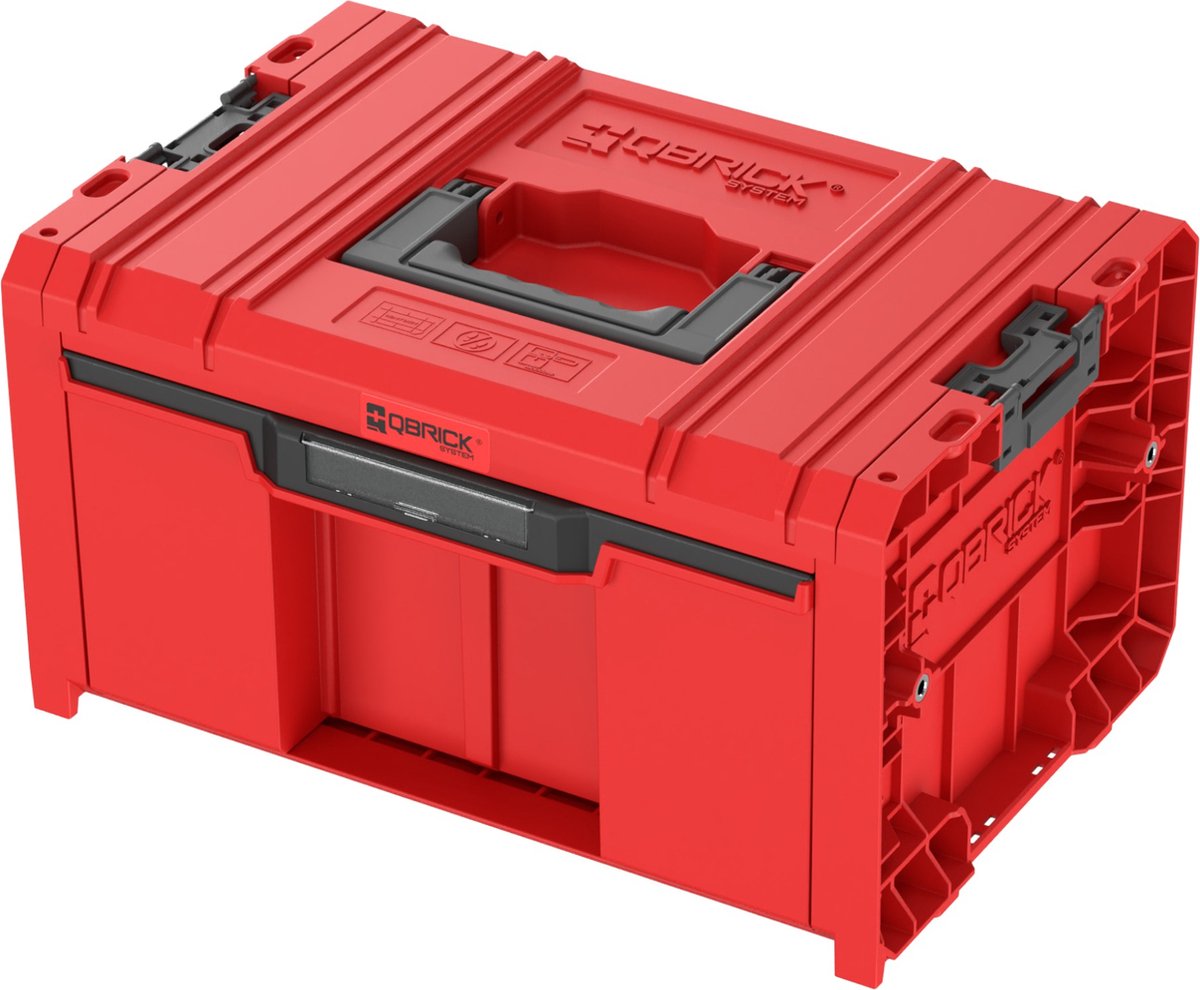 Qbrick System Qbrick systeem pro lade 1 gereedschapskoffer 2.0 basic red ultra hd op maat gemaakte gereedschapskoffer 450 x 310 x 244 mm 12 l
