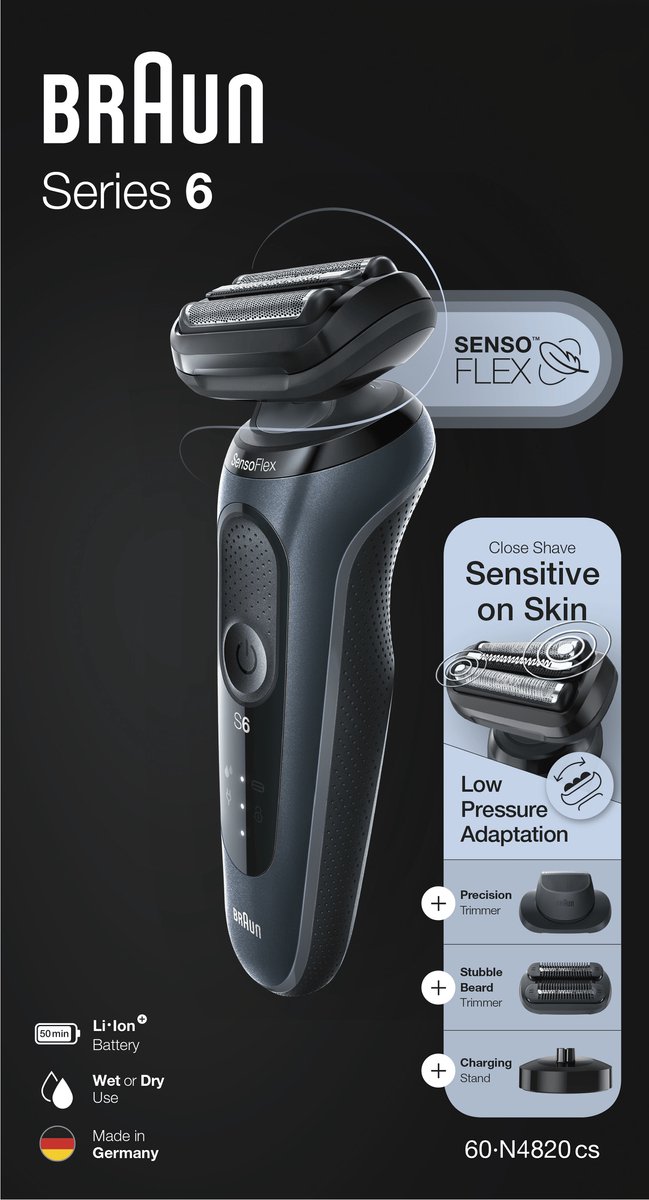 Braun Series 6 60-N4820cs Elektrisch Scheerapparaat met - afbeelding 2
