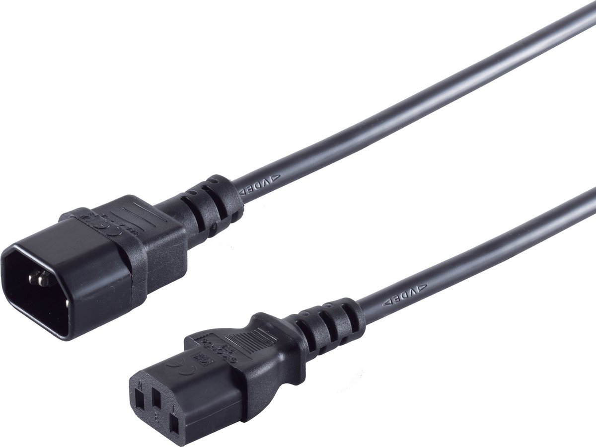 S/CONN 60009-5 electriciteitssnoer Zwart 5 m IEC C13 IEC C14