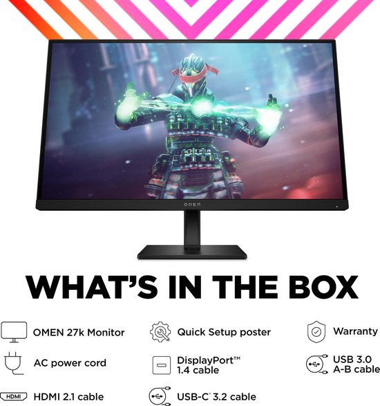 HP OMEN 27K - 4K IPS 144Hz Gaming Monitor - 27 inch UHD | bol