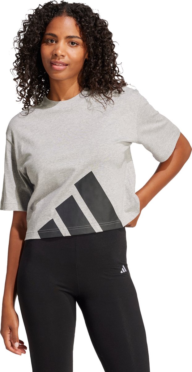 adidas Sportswear Essentials Big Logo Boyfriend T-shirt Dames Grijs