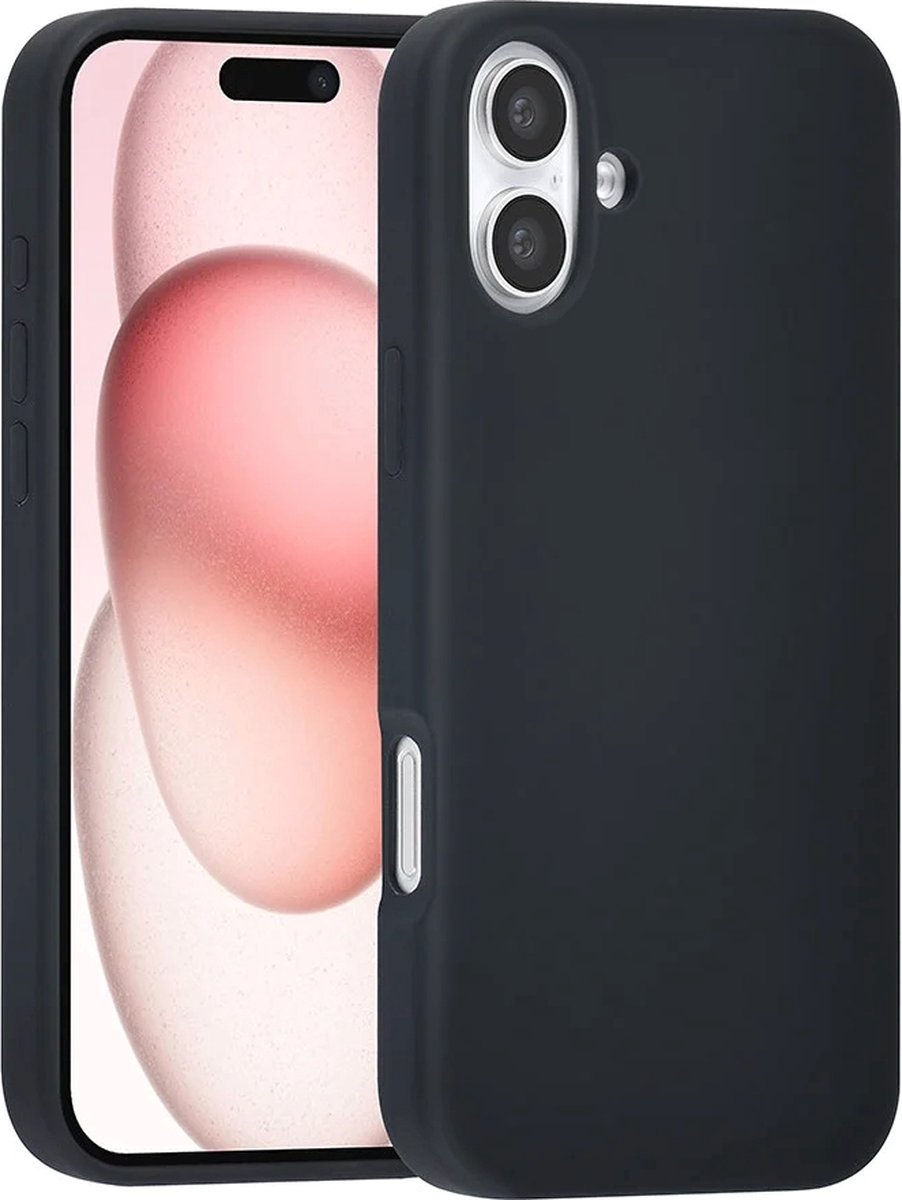 TUNIQ telefoonhoesje voor Apple iPhone 16 Plus - Siliconen backcover - Zwart