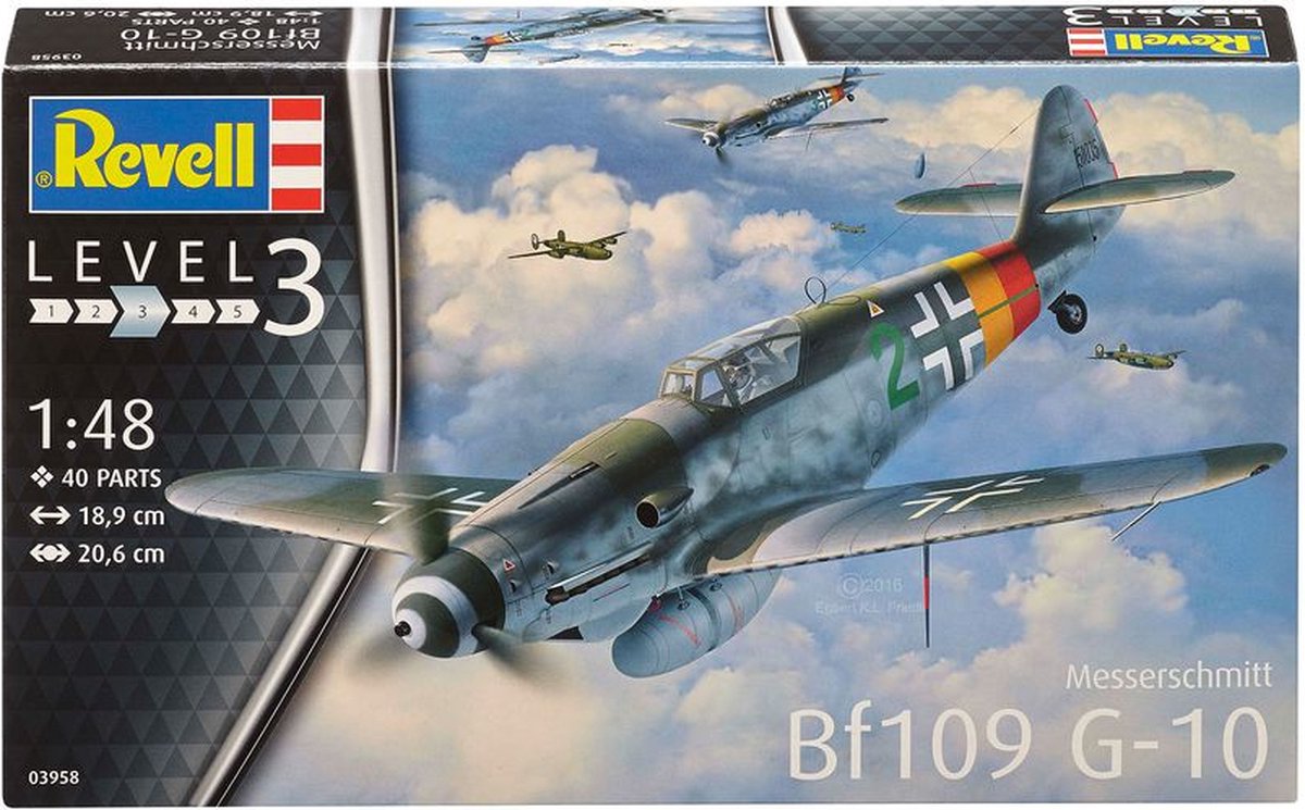 Revell Modelbouwpakket Vliegtuigen - 03958 Messerschmitt Bf109 G-10 Plastic - 1:48 - Modelbouw — afbeelding 2