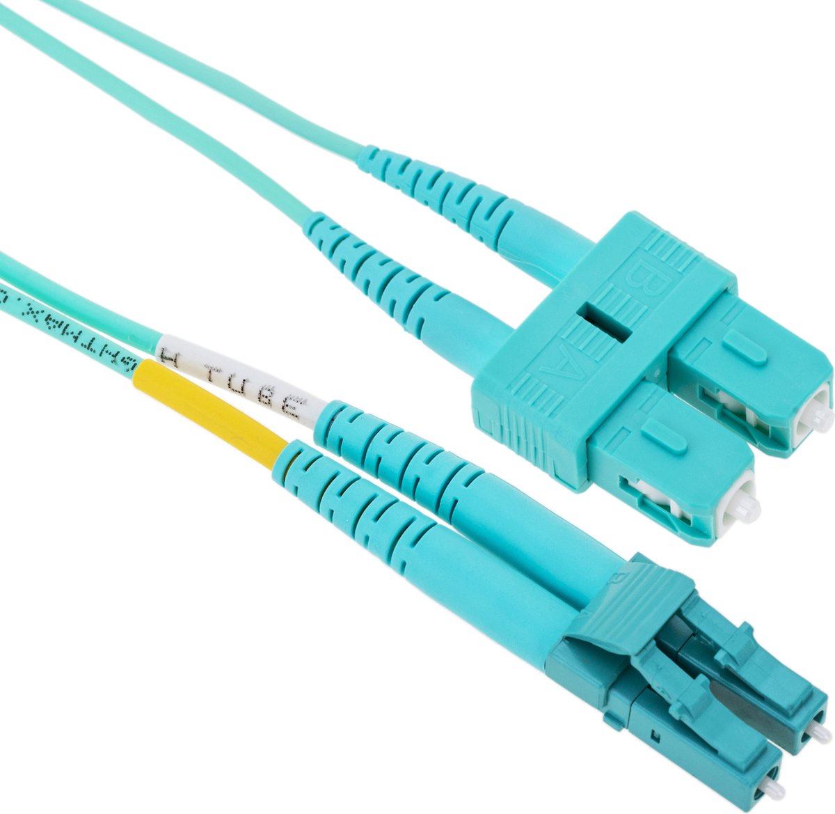BeMatik - OM3 glasvezelkabel LC naar SC multimode duplex 50/125 van 15m