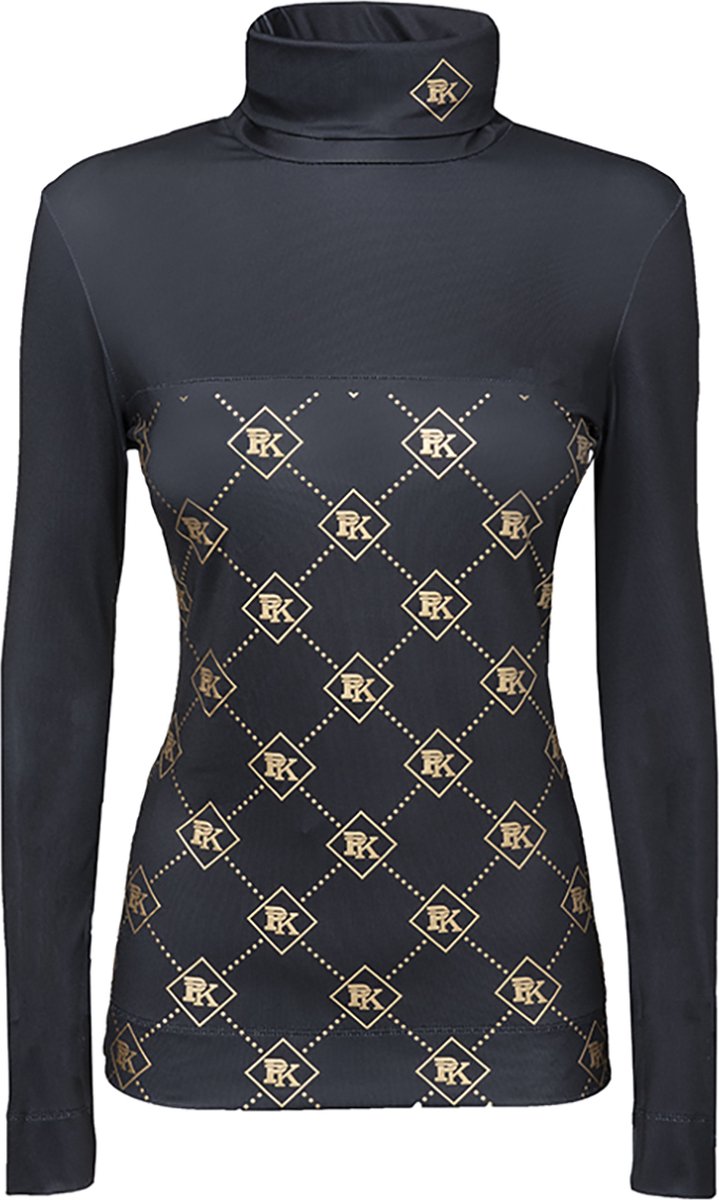 PK International Sportswear Performance Shirt Technisch Shirt Meryl Sneldrogend Hoge kraag Odin Charcoal Donkerblauw /40