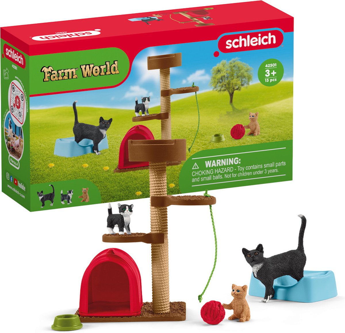 schleich FARM WORLD - Wandeling met een schattig katje - Speelfigurenset - Kinderspeelgoed voor Jongens en Meisjes - 3 tot 8 jaar - 9 Onderdelen — afbeelding 8