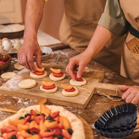 Inoverse 100 Stück Alubackformen, 18 cm, Einwegbackformen, Aluschalen Linzertorte, Souffle Förmchen Alu, Hochwertige Kuchenform für Braten und Desserts, Rund