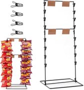 Schap in de supermarkt Snackdisplay voor toonbank, Snackorganizer voor aanrecht/Snoepdisplayrek Draadsnackstandaard voor winkels Keuken Kantoor, Drankplank en frietrek voor winkels (Size : 40x20.5x