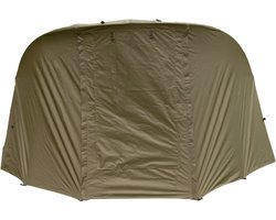 2 Persoons Karpertent Bivvy + Overwrap Winterskin Visserstent 2 Man 10.000 HH 300 cm Waterproof Groen Vissen Vissers Nachtvissen Hengelsport Voetmat Draagtas Visserij Koepel Overnachting Shelter | 300 x 305 x 150 cm