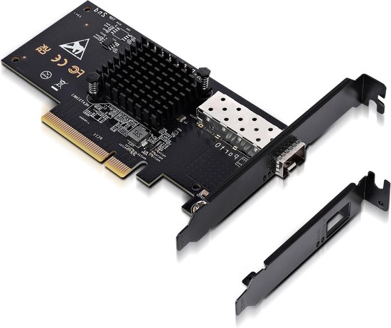 10Gb SFP PCI-e Netwerkkaart – X520-DA1 Controller, 10 Gbps, SFP+ Poort, Ondersteunt Windows, VMware, Met Lage En Hoge Beugel