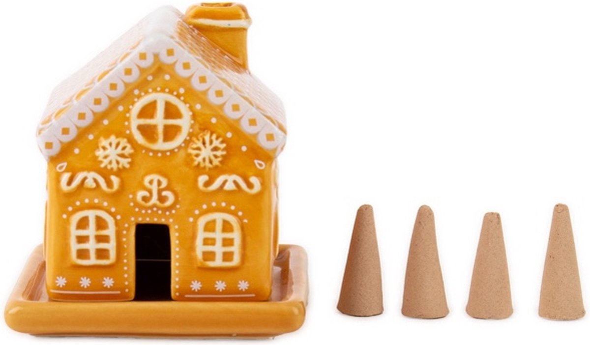 Goedkoopste Gift Republic Wierook Houder - Peperkoekenhuisje