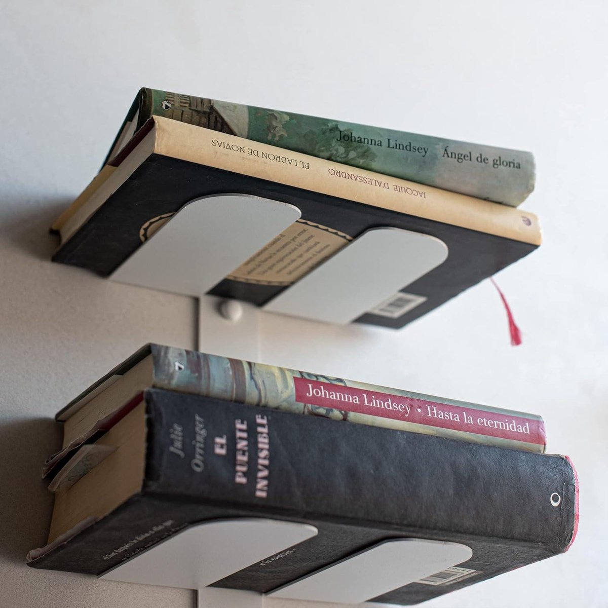 Cnwinu Onzichtbare boekenkast, metaal, mini-zwevende boekenkast, verborgen geboord, gemonteerde boekenplanken, wandrek, hangende boekenorganizer voor thuis, kantoor, keuken, 3 stuks (zwart Cnwinu Onzichtbare boekenkast, metaal, mini-zwevende boekenkast, verborgen geboord, gemonteerde boekenplanken, wandrek, hangende boekenorganizer voor thuis, kantoor, keuken, 3 stuks (zwart