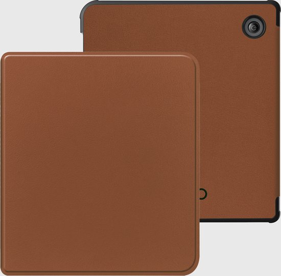 Lunso Geschikt voor Kobo Libra Colour hoes (7 inch) - sleepcover - Bruin van Lunso — afbeelding 2