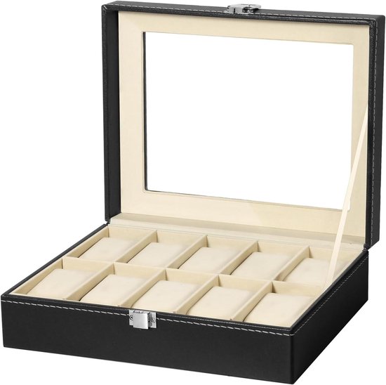 Nancy's Cateano Horlogedoos - Horlogebox - Opbergdoos voor 6 Horloges – Nancy Homestore Nancy's Cateano Horlogedoos - Horlogebox - Opbergdoos voor 6 Horloges – Nancy Homestore