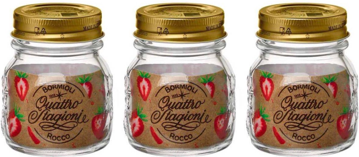 Bormioli Rocco Weckpotten Quattro Stagioni ø 8.5 cm 250 ml 3 stuks