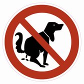 15 Stickers van 5 cm | Stickers Dierlijke Uitwerpselen - Hondenpoep Verboden - Hier Geen Hondenpoep