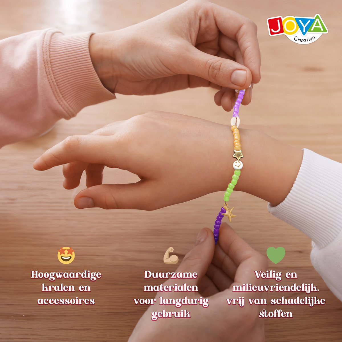 Joya Creative Armbandjes Maken voor Meisjes – Sieraden Knutselpakket met 6500 Onderdelen in 48-delige Set – DIY Kralenset voor Creatieve Armbandjes – Multicolor — afbeelding 3