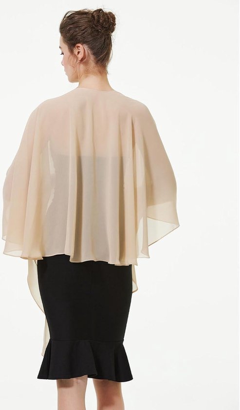 Wickeltücher für Frauen Elegant Ärmellos Organza Hochzeit Schals Mit Pure Farbe
