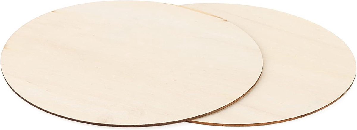 QUARKZMAN 2 stuks houten cirkels van 20 cm voor knutselwerk