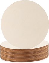 QUARKZMAN 2 stuks houten cirkels van 20 cm voor knutselen, 0,8 cm dik