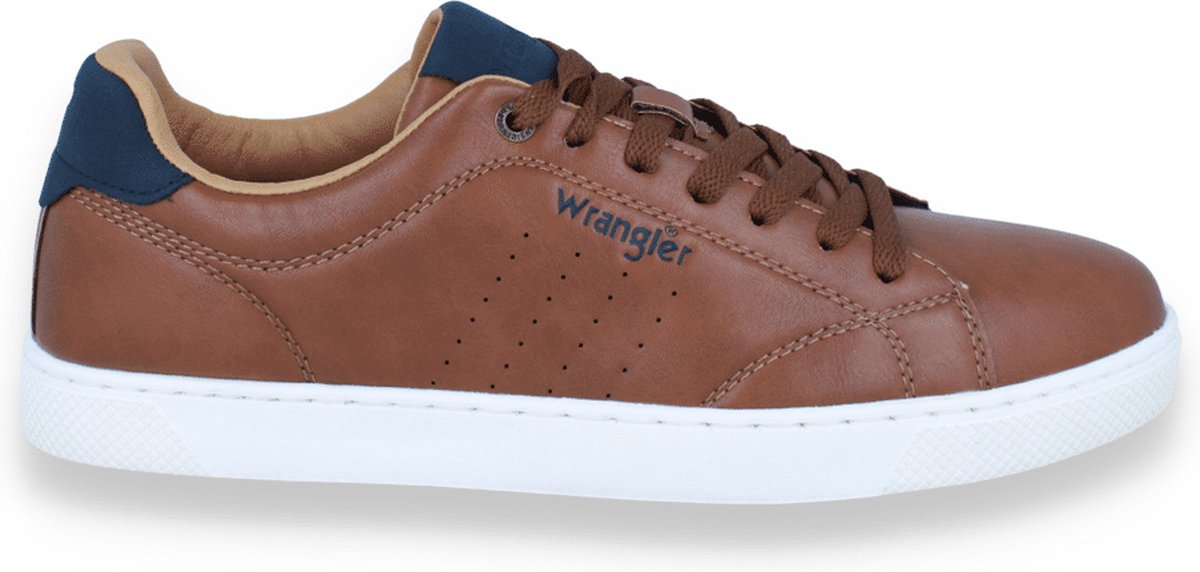 Wrangler Heren Sneaker Bennet Men Low Cognac Bruin