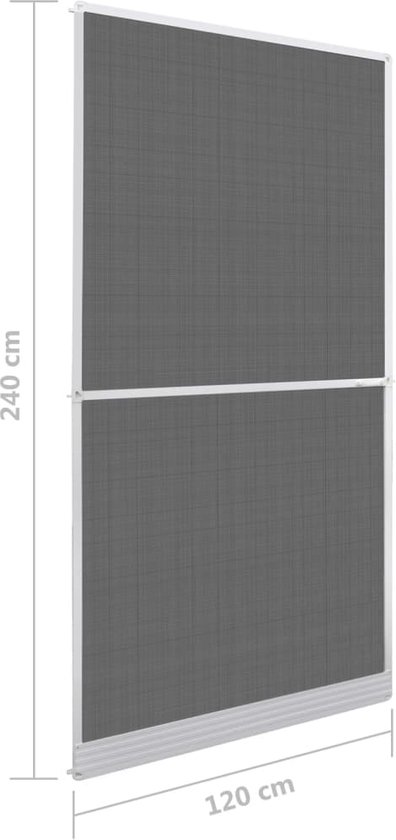 Gimisgu 120 x 240 cm, insectenwerende hordeur, insectenwerende deur, aluminium frame, voor balkondeur en terrasdeur, met aluminium frame, insectenscherm, wit
