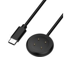 Oplader - USB-C oplaadkabel - geschikt voor Google Pixel Watch 2 - magnetisch - 1 meter - zwart