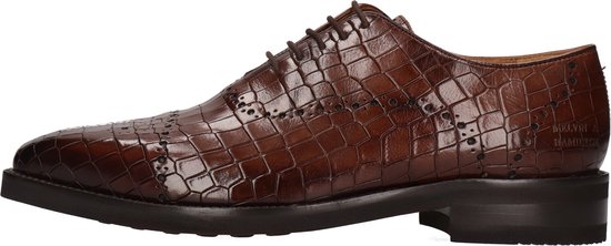 Chaussures Oxford Jeff 14 Pour Homme Melvin & Hamilton - Cuir De Veau Tannage Végétal, Semelle Cuir Et Gomme Orange