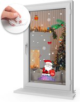Q2P - Kerst Raamstickers - Kerstman - Gekleurd - Raamdecoratie - Stickers - Raamversiering - Kerst – 34 Stuks