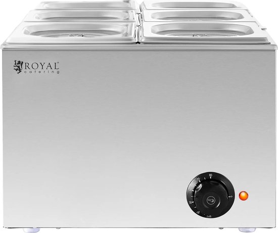 Bain Marie - 640 W - 6 x GN 1/6 - Royal Catering — afbeelding 5