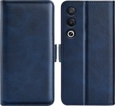 MobyDefend Hoesje - Geschikt voor Oppo A80 5G - Luxe Wallet Book Case (Sluiting Zijkant) - Blauw