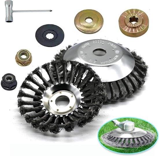 Weed Wacker Attachments- 10 inch Steel Wire Rotary Brush Cutter Head ...
