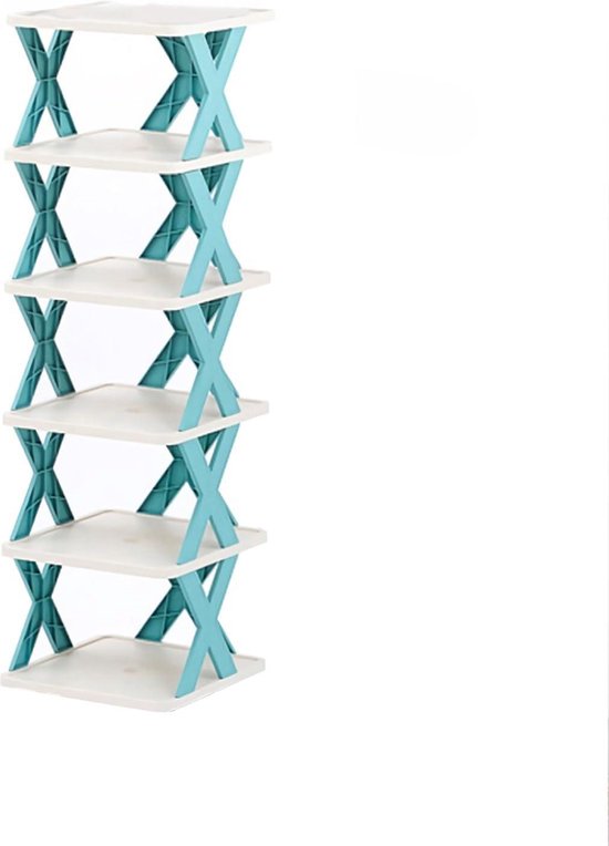 CEIEVER Draaibare schoenenkast, ronde schoenenstandaard met 7 niveaus, draaibaar 360 graden schoenenrek, 60 x 60 x 160 cm, schoenenrek, wit, voor garderobes en entrees
