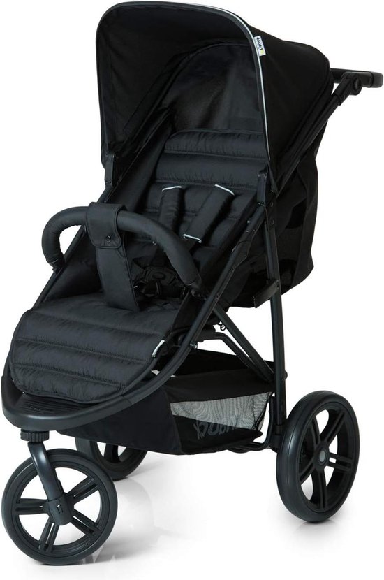 Rapid 3 Driewieler Buggy Tot 25 kg Met Ligfunctie - Vanaf De Geboorte - Klein Inklapbaar - Éénhands Vouwmechanisme - In Hoogte Verstelbare Duwstang - Zwart - Goedkoopste Optie Buggy inklapbaar vliegtuig van Hauck — afbeelding 2