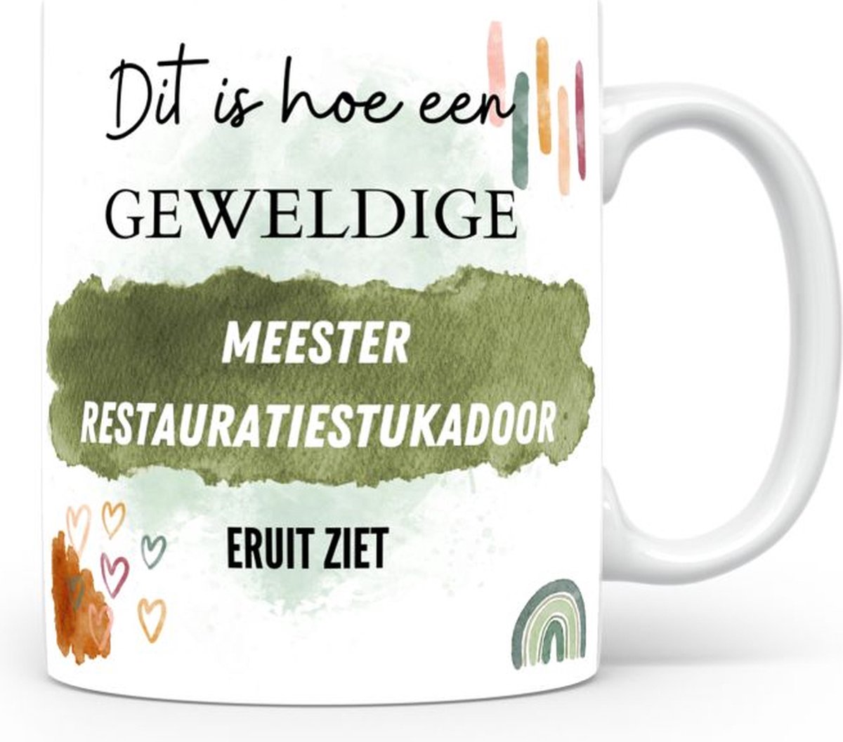 Mok bedrukken met beroep Meester restauratiestukadoor